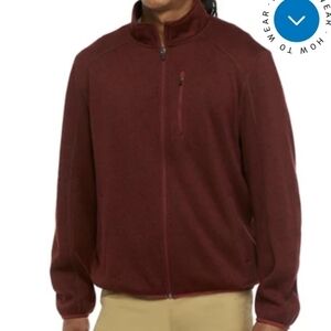 Ocean + Coast Men's Zip-Up Sweater Jacket Brickyard - Size 2XL